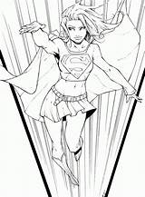 Supergirl Coloring Pages Printable Drawing Turner Michael Dc Comic Easy Deviantart Comics Color Drawings Book Getdrawings Adult Batgirl Library Clipart sketch template