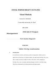 final paper draft outline  docx final paper draft outline vinod