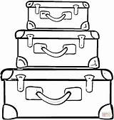 Suitcases Suitcase Koffer Maletas Dibujo Valigie Maleta Ausmalbilder Colorir Supercoloring Valigia Ausmalbild Malas Viaje Malvorlage Ausdrucken Counseling Kleidung Clip Designlooter sketch template