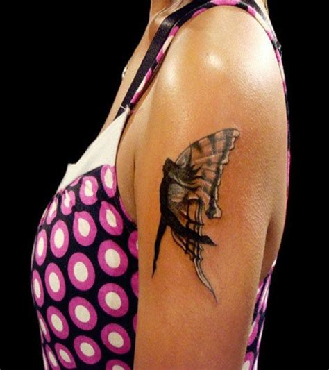Graceful Tattoo On Upper Arm Unique Butterfly Tattoos Butterfly