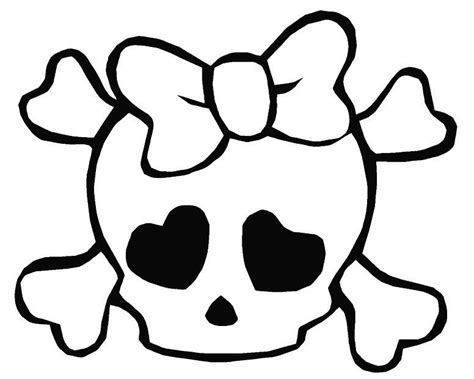 skull  bones coloring pages clipart