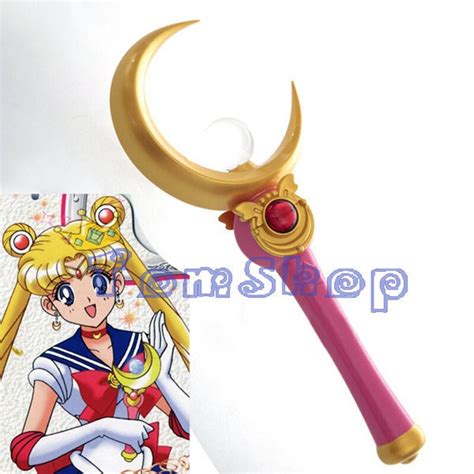 anime sailor moon tsukino usagi proplica moon magic wand stick deluxe