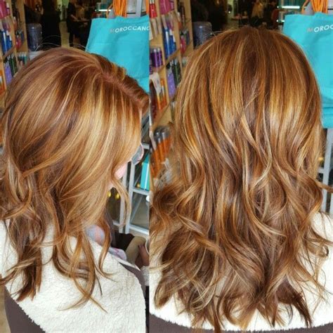 gorgeous copper with highlights and lowlights hair