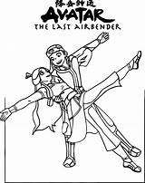 Avatar Coloring Katara Aang Airbender Last Pages Kuro Drawing Getdrawings Style Cartoon Wecoloringpage sketch template