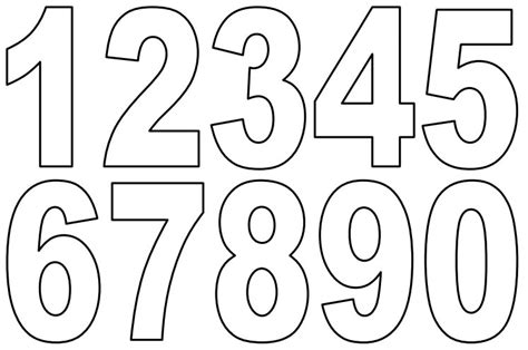 images    printable large numbers printable numbers
