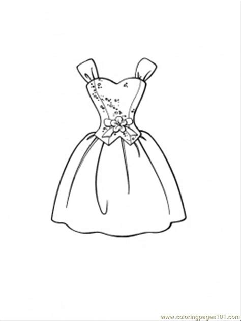 dresses colouring pages