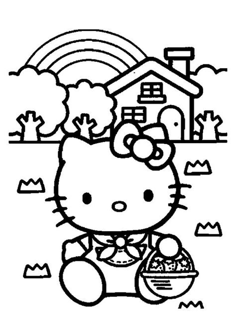 print coloring image momjunction  kitty coloring  kitty