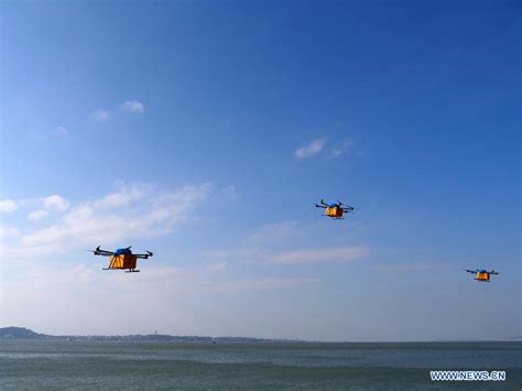 chinese  commerce giant alibabas drones deliver packages  islands xinhua englishnewscn