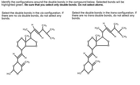 identify  configurations   double bonds cheggcom