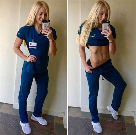 Caribbean Blue Cute Nursing Scrubs Medical Scrubs Outfit Nurse