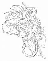 Goku Saiyan Broly sketch template