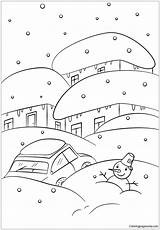Pages Winter Weather Coloring Color sketch template