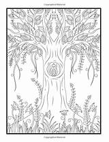 Enchanted Coloring Forest Adult Magical Book Scenes Pages Drawing Fantasy Animals Getdrawings Flower Summer Tree Smile Amazon sketch template