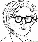 Warhol Andy Coloring Pages Getcolorings Coloringpages101 Printable Color sketch template