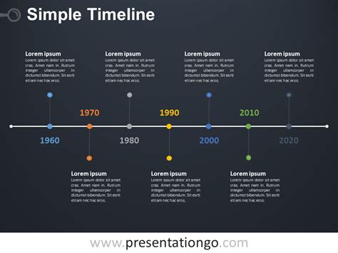 impressive simple timeline  powerpoint  printable template