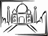 Mahal Taj India Coloring Pages Printable Clipart Cliparts Draw Clipartbest Kids Drawing Clip sketch template