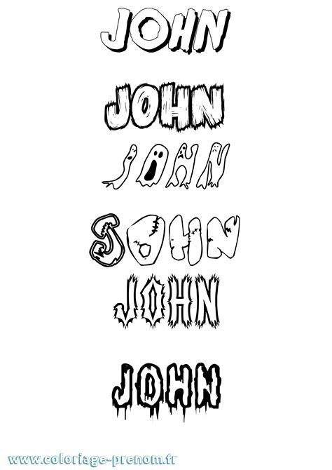 coloriage du prenom john  imprimer ou telecharger facilement