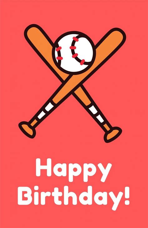 printable birthday cards baseball gift ideas
