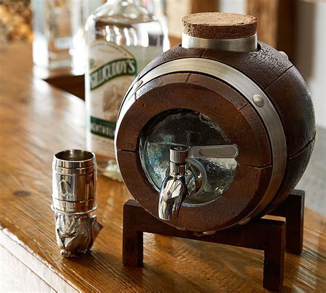 whiskey barrel drink dispenser decanter