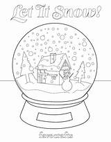 Globe Christmas Globo Neve Snowglobe Globes Favecrafts Ausmalbilder Origamiami sketch template