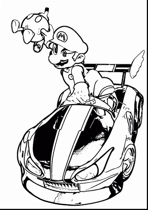 mario kart  coloring pages   gmbarco