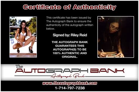 riley reid signed sexy 10x15 free ship the autograph bank
