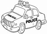 Polizeiauto sketch template