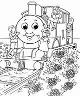 Thomas Coloring Pages Engine Tank Print Train Kids sketch template