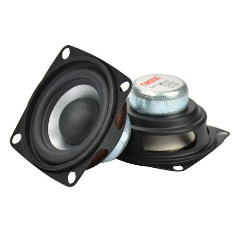 pcs   full range speaker   ohm   diy square stereo hifi audio horn loudspeaker