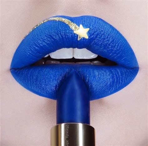 Blue W Silver Lips Blue Lipstick Lip Art Lipstick Shades