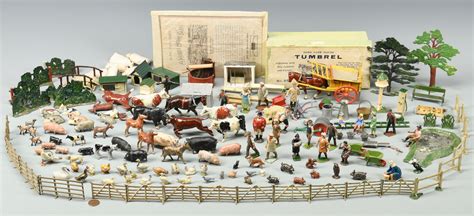 lot  vintage britains home farm series toys case auctions