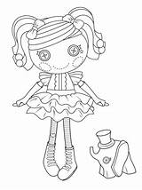 Lalaloopsy Coloring Doll Pages Peanut Big Rag Dolls Color Printable Girls Kids Book Supercoloring Print Sheets Colouring Button Cute Mermaid sketch template