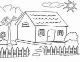 Mewarnai Pemandangan Belajar Rumah sketch template