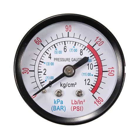 bar air pressure gauge mm  bsp thread   psi   manometer double scale  air