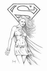 Foust Mitch Supergirl sketch template