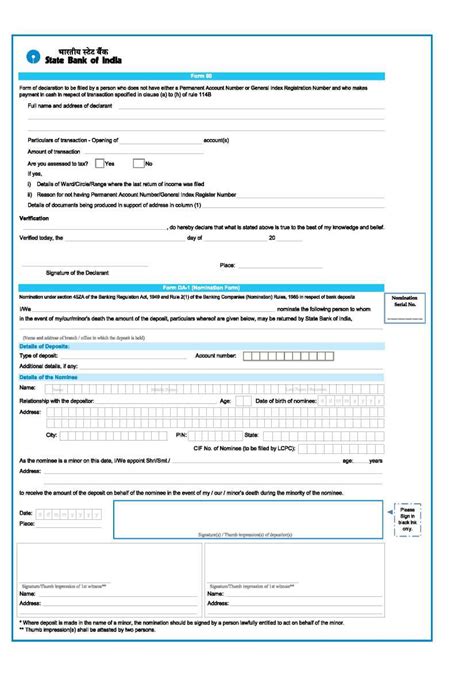 current account opening form  state bank  india   eduvark
