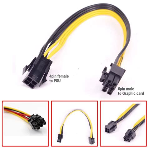 pcie atx pin female  pin power supply cable adapter converter p gpu graphic card eps cm