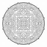 Coloring Pages Geometric Mandala Checkerboard Aztec Elephant Getcolorings Pattern Patterns Kids Geometry Sacred Printable Designs sketch template