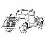 Coloring Pages Car Old Dodge Pickup 1939 Antique Classic Trucks Truck Cars Color Police Drawing Charger Vintage Colouring Semi Netart sketch template