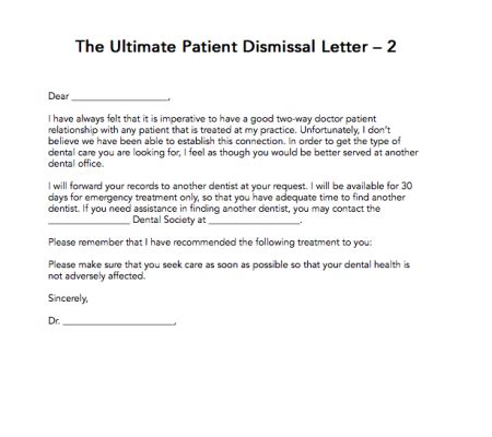 dental dismissal letter examples webcasorg