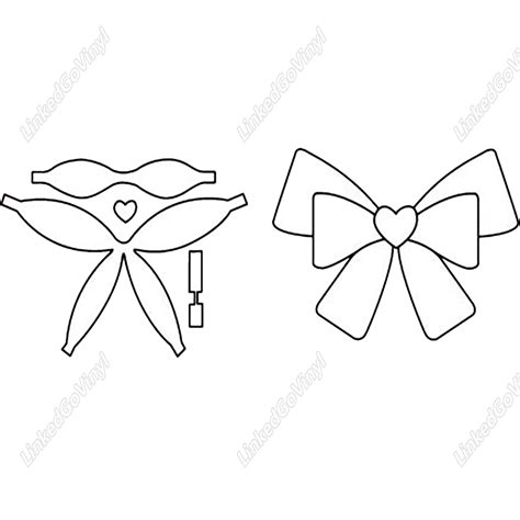design  hair bow template svg files linkedgo vinyl