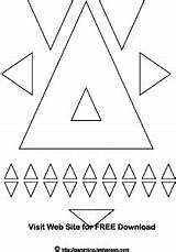 Coloring Triangle Shapes Triangles Shape sketch template