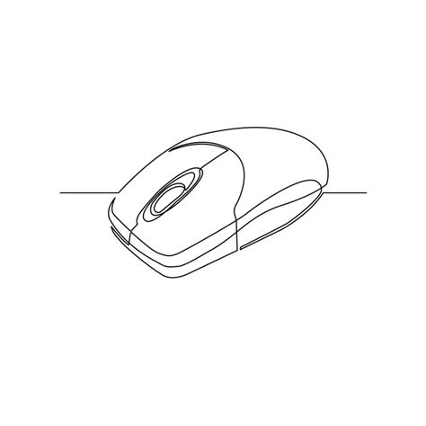 computer mouse continuous  drawing computer mouse vector