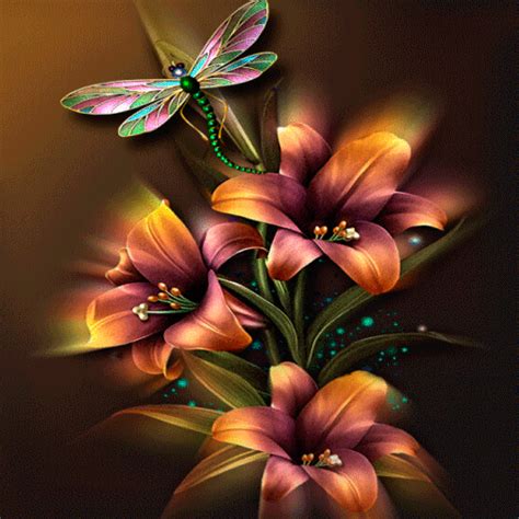 animated flowers  wallpaper