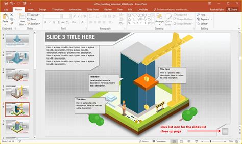 building templates  fice building construction animations  powerpoint