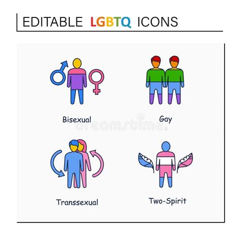 lgbtq collections line icons stock vector illustration of