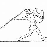 Javelin Throwing Javelot Spear Man Kreedon sketch template