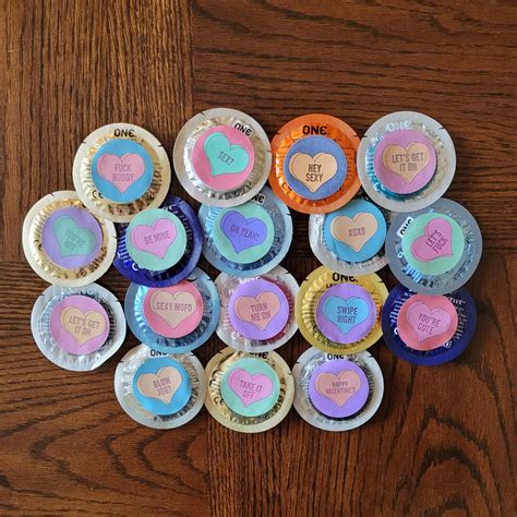 Custom Funny Condoms Individual Colored Valentine S Day Etsy