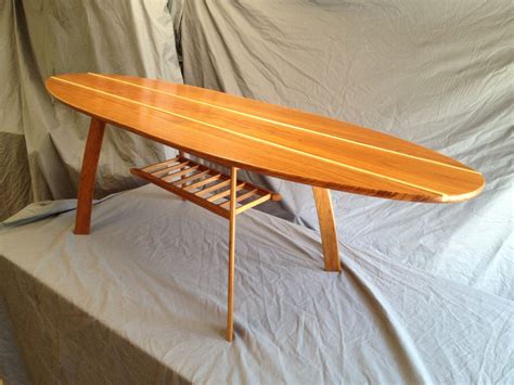 custom teakmaple surfboard table  tgolbuff custommadecom