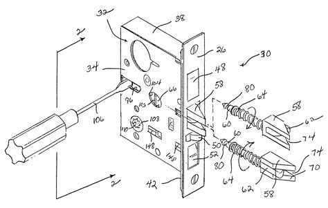 patent  reversible mortise lock google patents